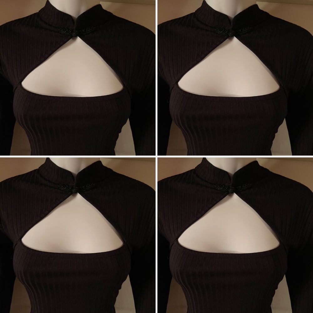 Ribbed Cutout Cropped Top - Picture 4 of 6